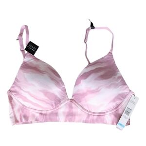 TAHARI lightly lined tie dye marble pattern wireless bralette bra size 36C NEW